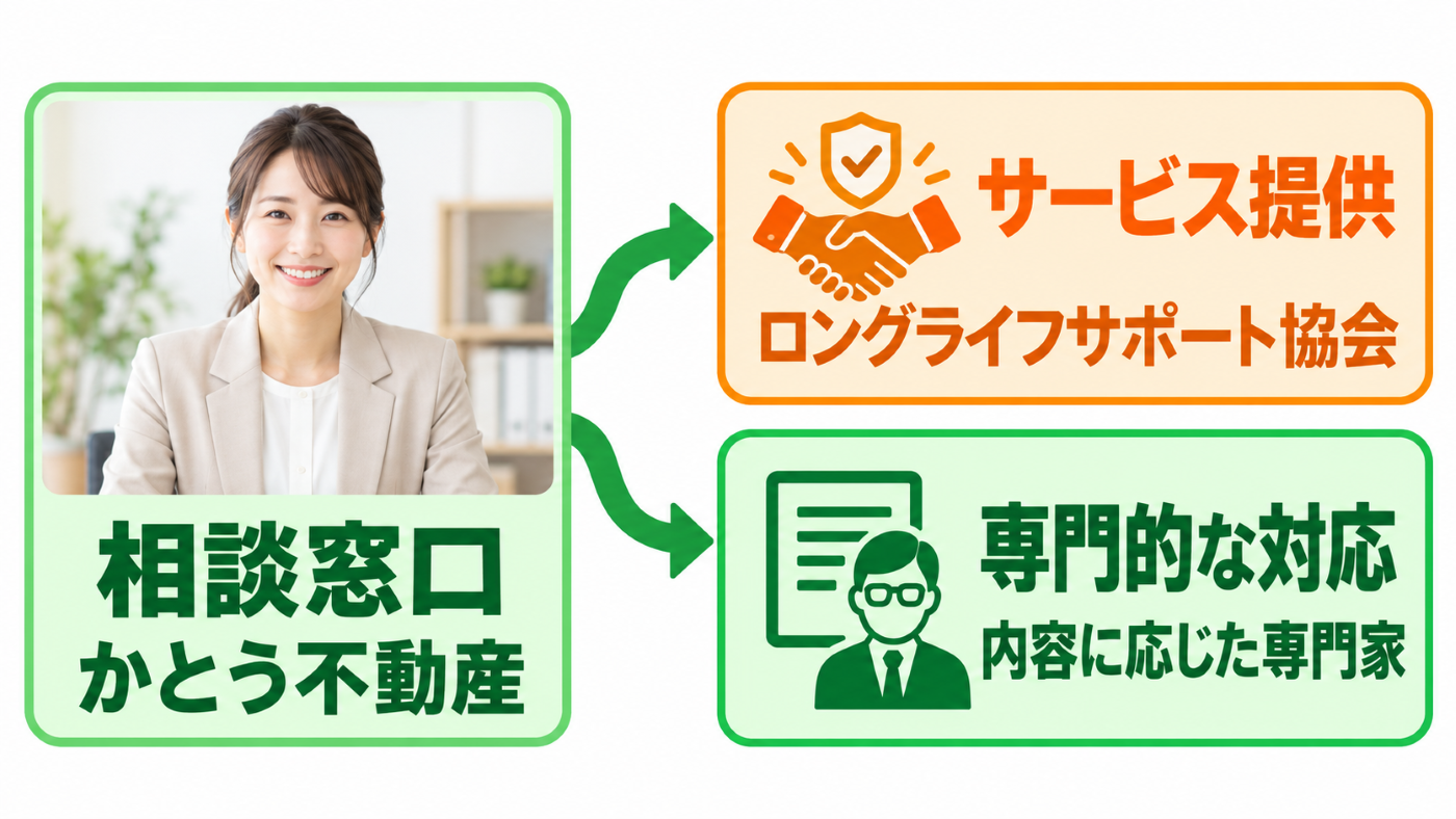 まずは、かとう不動産へ ひとつの相談窓口から、必要な支援へ